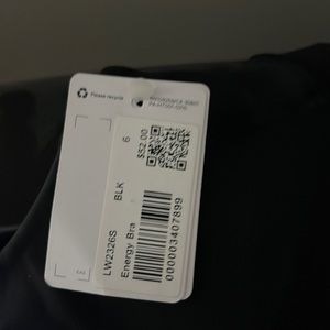 Lululemon energy bra medium support. Black. Size 6. Brand new with tags.